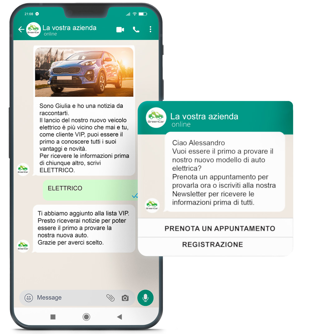 Servizio clienti di WhatsApp Business